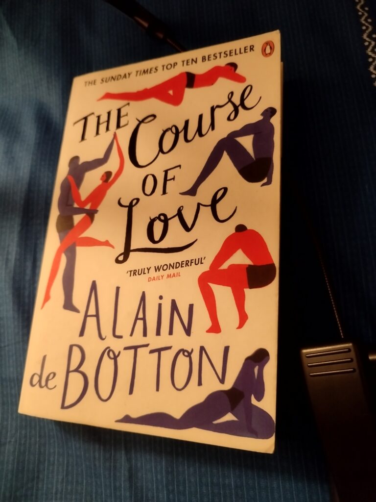 Cover of the book Course of Love: A vibrant illustration featuring the ideas of love as opposed to mythical romanticism. 